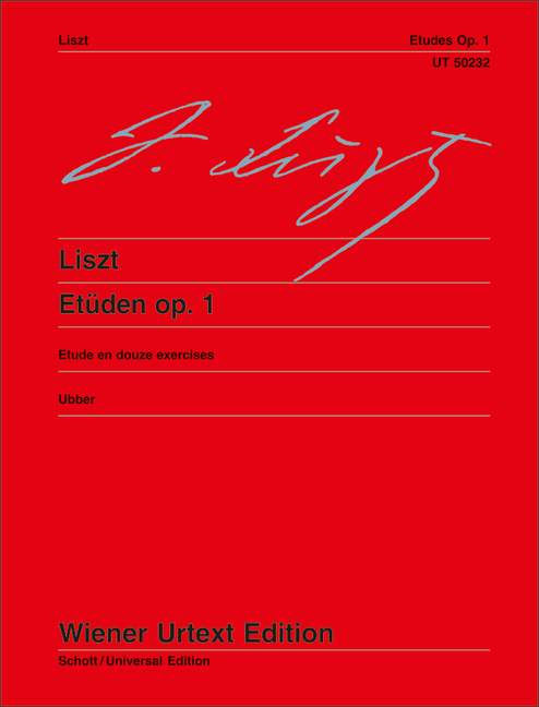 Liszt: 12 Studies Opus 1 for Piano published by Wiener Urtext